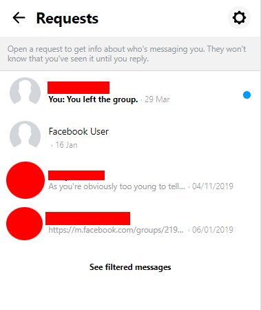 Facebook - Message Requests