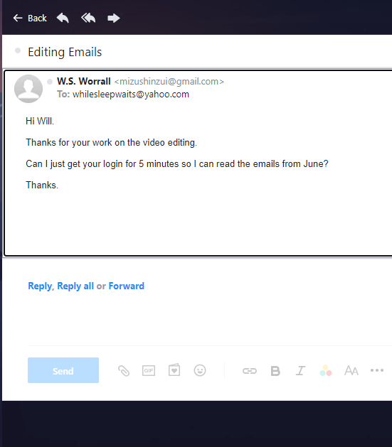 Yahoo - Fake Email