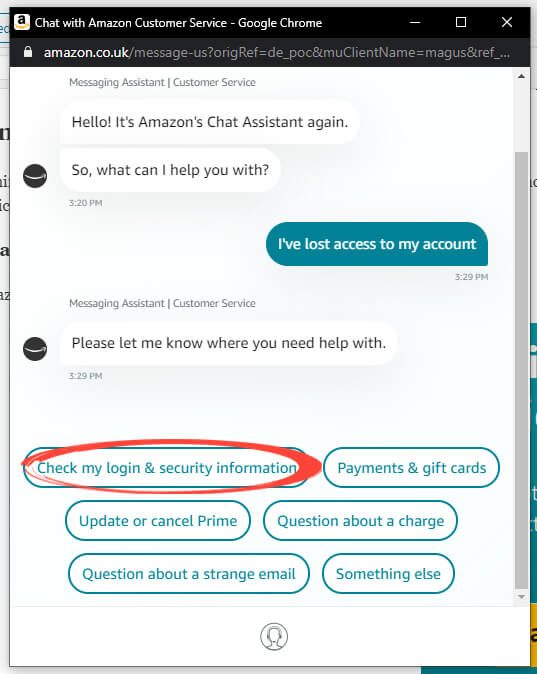 Amazoon - Bot Contact