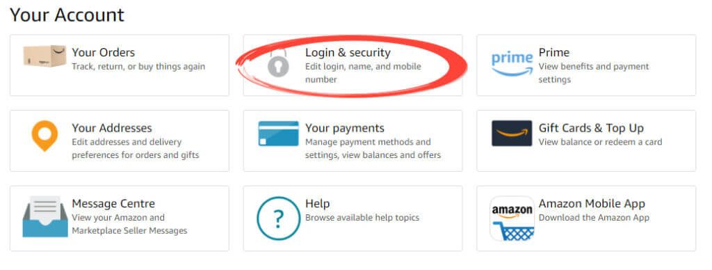 Amazon - Password
