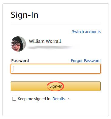 Amazon - Password
