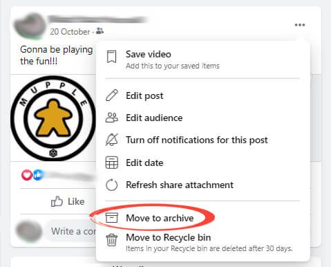 Hide Post - Facebook