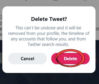 Delete Post - Twitter